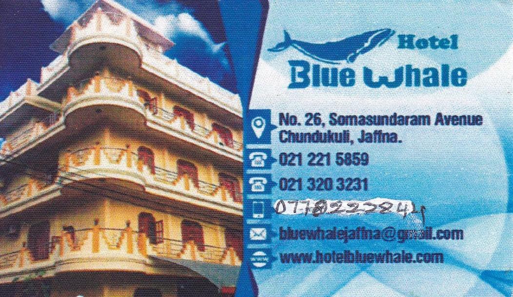 Hotel Blue Whale Jaffna Eksteriør billede